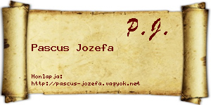 Pascus Jozefa névjegykártya